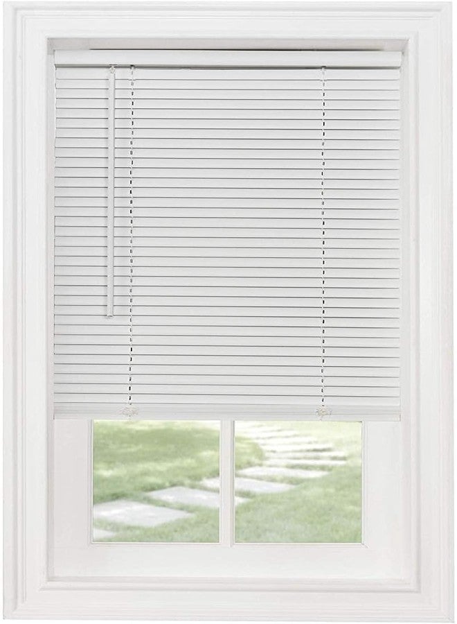 Classic Touch Cordless 1" Light Filtering Mini Blind, 17" Wide x 64" Long, White - Image 1